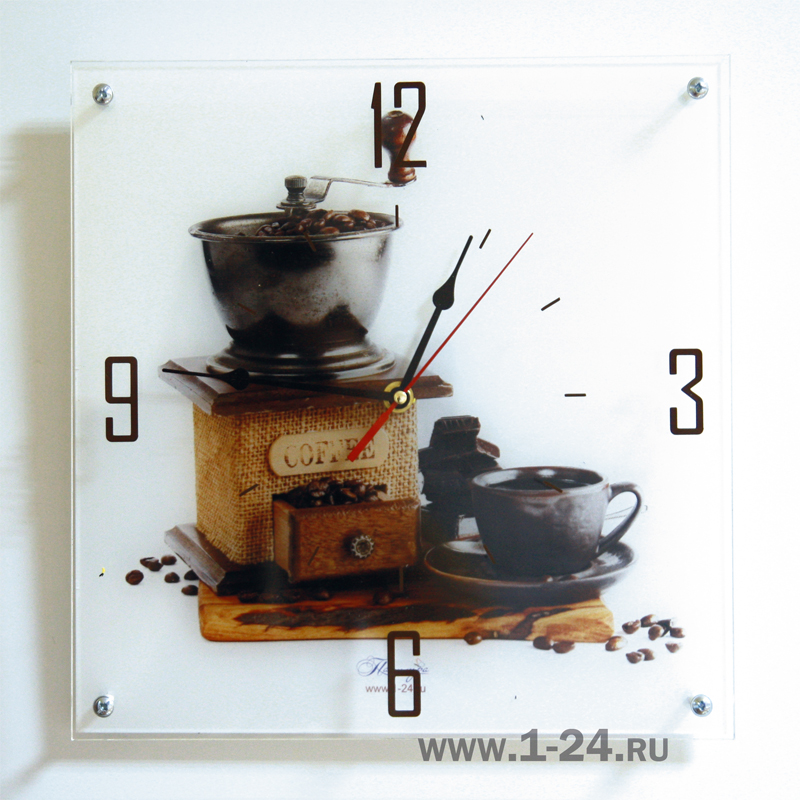 Настенные часы Старая кофемолка, двойные со стеклом – купить по цене 990 руб.