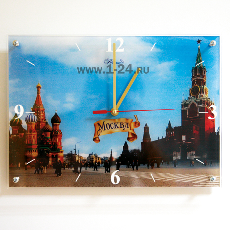Настенные часы Красная площадь, двойные со стеклом – купить по цене 1045 руб.