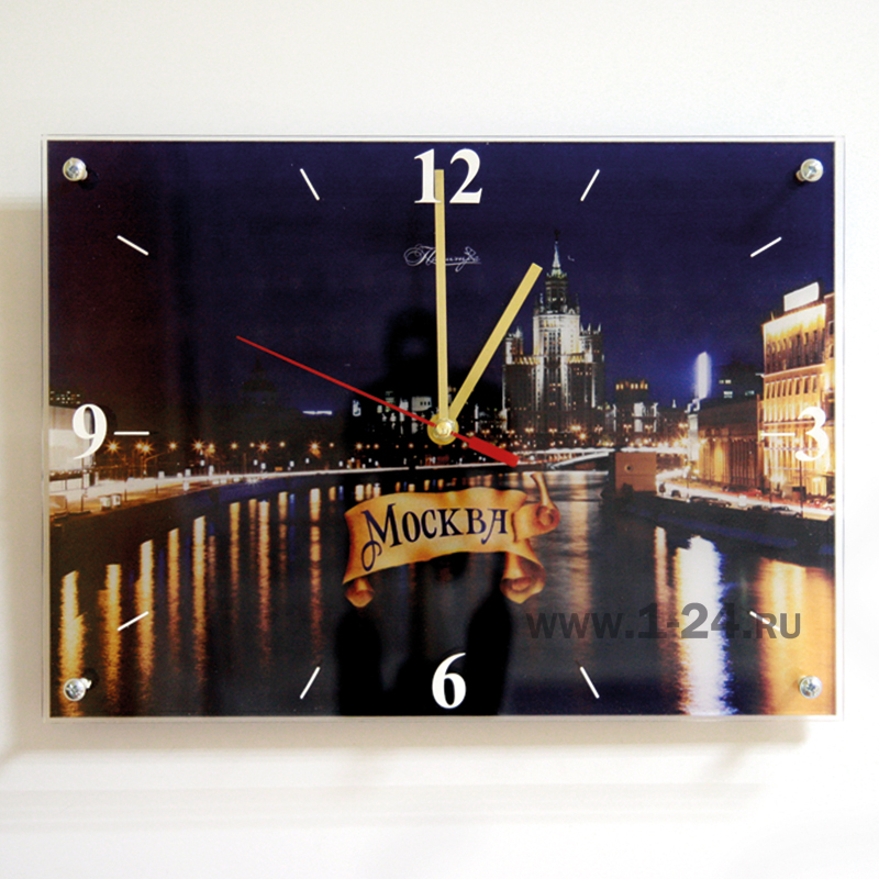 Настенные часы Ночная Москва. двойные со стеклом – купить по цене 1045 руб.
