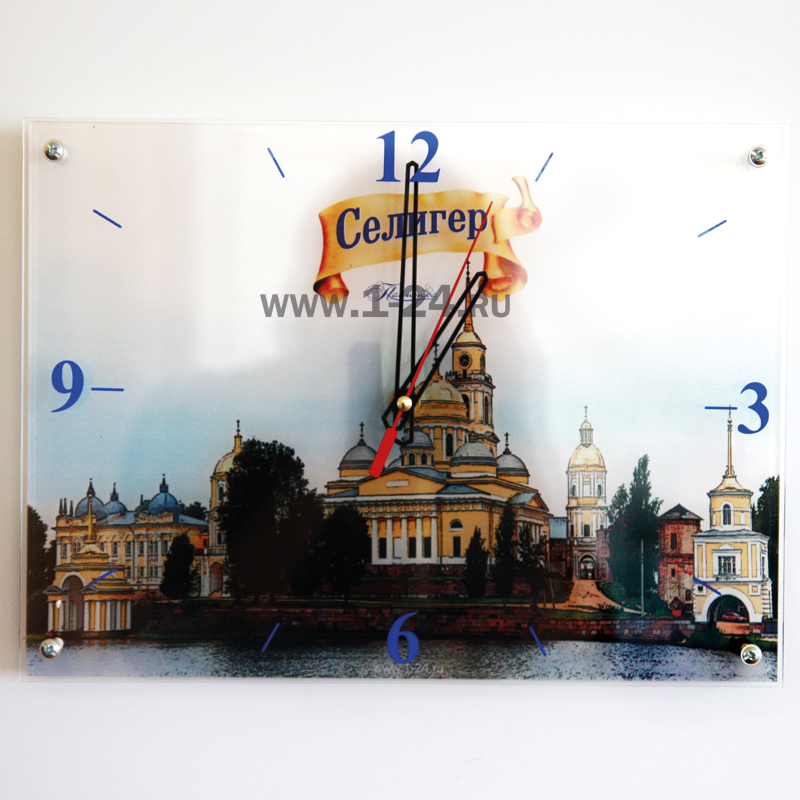 Настенные часы Часы "Селигер, Нилова Пустынь", двойные со стеклом – купить по цене 990 руб.