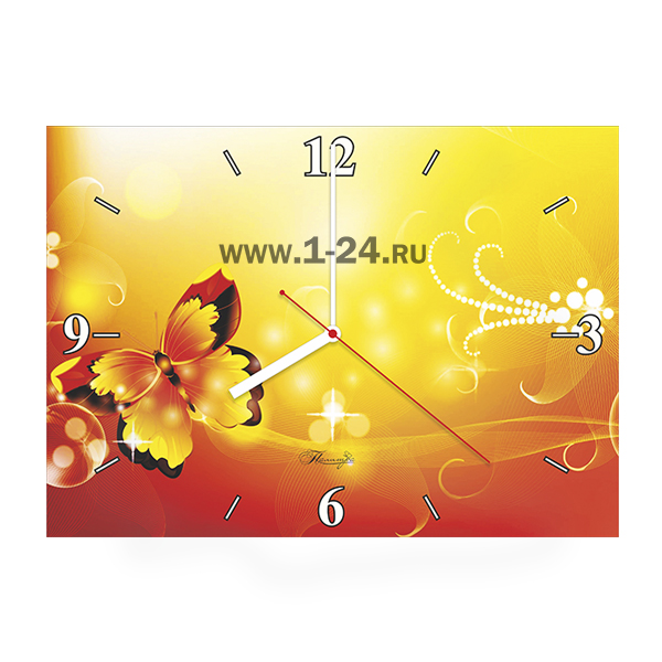 Настенные часы Солнечная бабочка, двойные со стеклом – купить по цене 1045 руб.