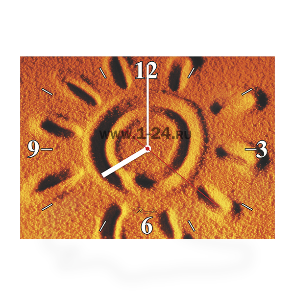 Настенные часы Песочное солнце, двойные со стеклом – купить по цене 1045 руб.