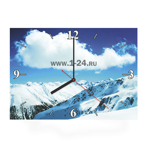Настенные часы Снежные горы, двойные со стеклом – купить по цене 1045 руб.