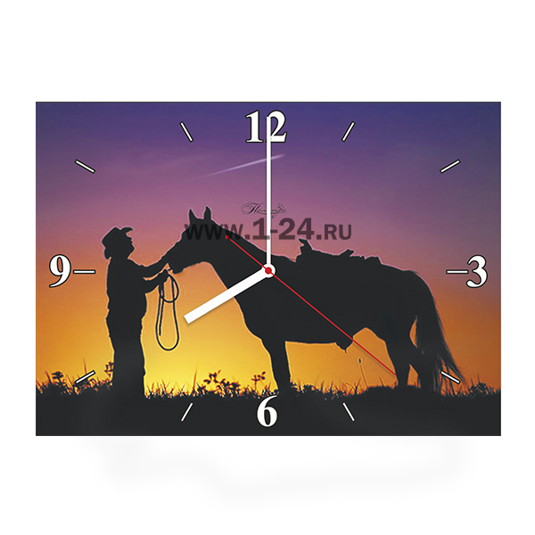 Настенные часы Лошадь, двойные со стеклом – купить по цене 1045 руб.