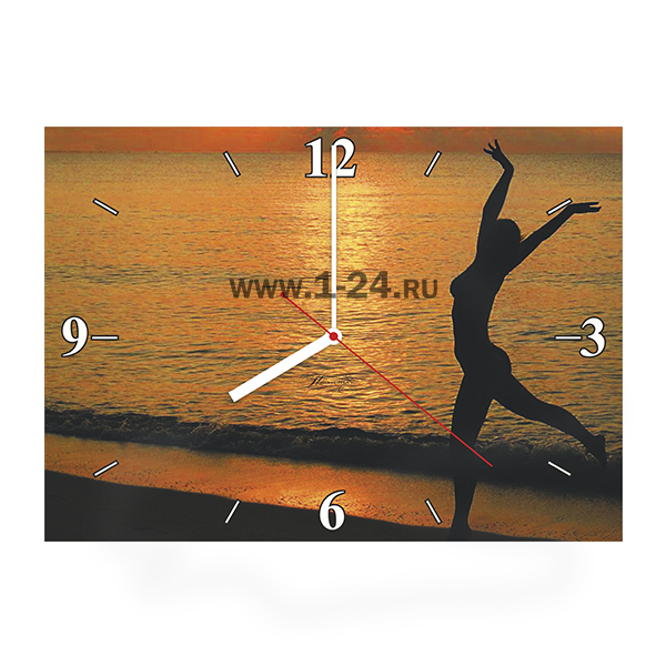 Настенные часы Танец на закате, двойные со стеклом – купить по цене 1045 руб.