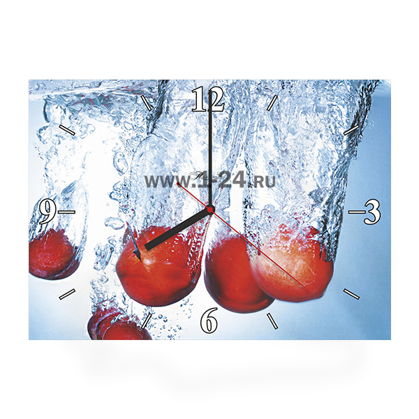 Настенные часы Персики в воде, двойные со стеклом – купить по цене 1045 руб.