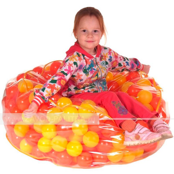Пуфик с шариками для детей диаметром 82 см заказать в магазине zavod-palitra.ru