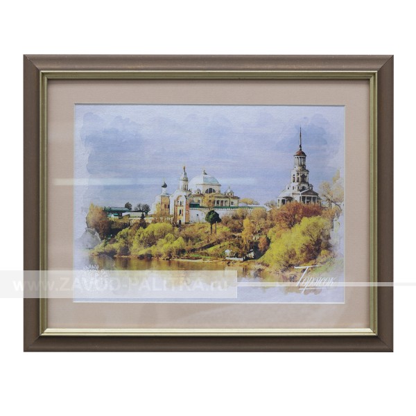Купить картину Торжок в багете Борисоглебский мужской монастырь (А4) на zavod-palitra.ru