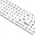 Набор тактильных наклеек для маркировки Брайлем, английский язык, прозрачный, 100 x 350мм