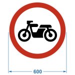 Дорожный знак 3.5. "Движение мотоциклов запрещено", коммерческая пленка
