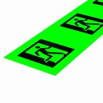 Разметка линейная на фотолюминесцентной ПВХ пленке, цветография «Выход справа», на самоклеящейся основе