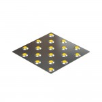 Плитка тактильная со сменными рифами (непреодолимое препятствие, конусы шахматные) 300х300х7, AISI304, желтый