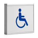 Пиктограмма нетактильная, модульная «Доступность объектов для инвалидов в креслах-колясках», с торцевым креплением