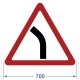 Дорожный знак 1.11.2 "Опасный поворот", комм. пленка – вид товара 1