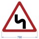 Дорожный знак 1.12.2 "Опасные повороты", комм. пленка – вид товара 1