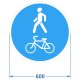 Дорожный знак 4.5.2. "Пешеходная и велосипед. дорожка с совмещенным движ", комм. пленка – вид товара 1