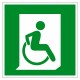 Выход направо для инвалидов на кресле-коляске, фотолюм, 200х200 мм – вид товара 1