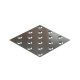 Плитка тактильная со сменными рифами (конусы шахматные) 300х300, AISI304, черн. – вид товара 1
