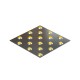Плитка тактильная со сменными рифами (конусы шахматные) 300х300, AISI304, желт. – вид товара 1