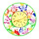 Часы деревянные цветные резные Бабочки D300 – вид товара 2
