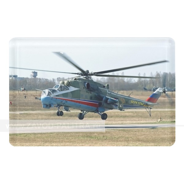 Макет магнита акрилового сувенирный "Вертолёт МИ-24" торжок 2 Магнит акриловый сувенирный Вертолёт МИ-24 макет 2
