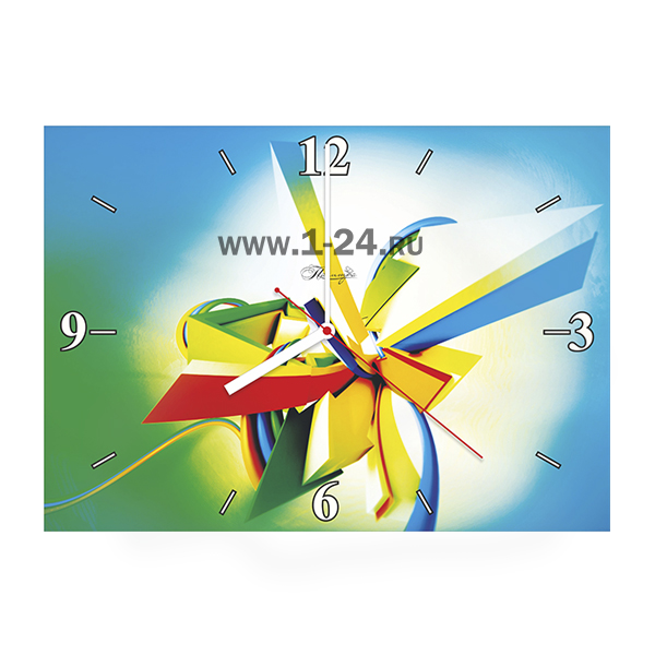 Настенные часы Бал танцующих линий, двойные со стеклом – купить по цене 1045 руб.