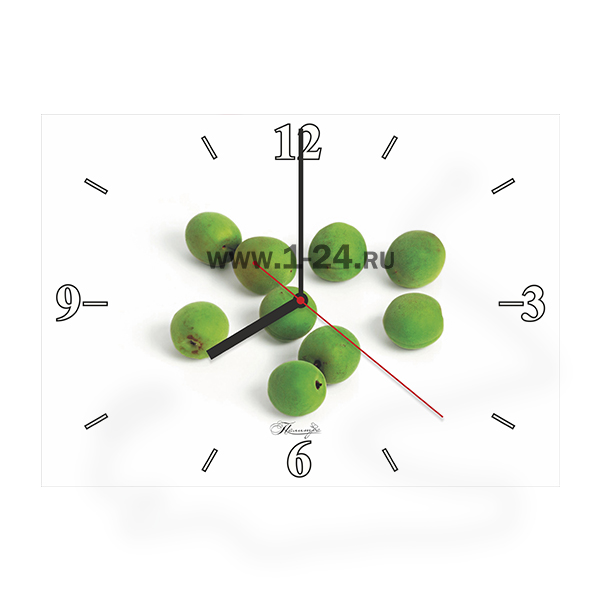Настенные часы Зелёные оливки, двойные со стеклом – купить по цене 1045 руб.