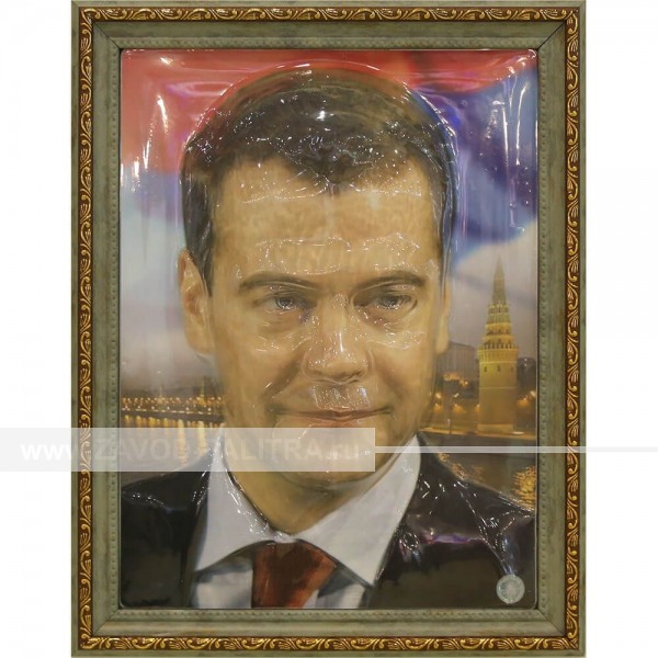 Портрет 3D Медведев Д.А., тактильный ❗ Цены и фото