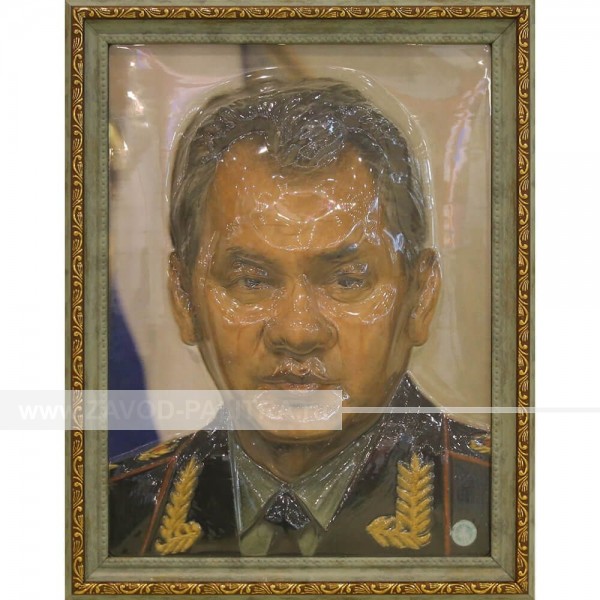 Портрет 3D Шойгу С.К.,тактильный Доставка