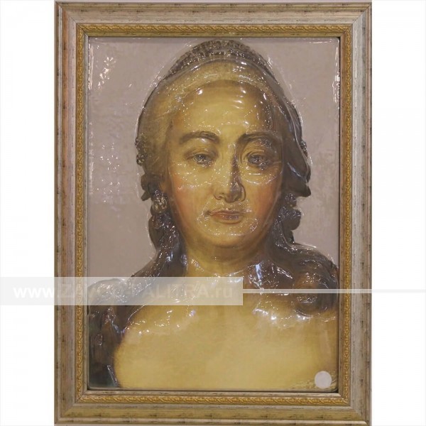 Портрет 3D Екатерина II, тактильный производство Завод «Палитра»