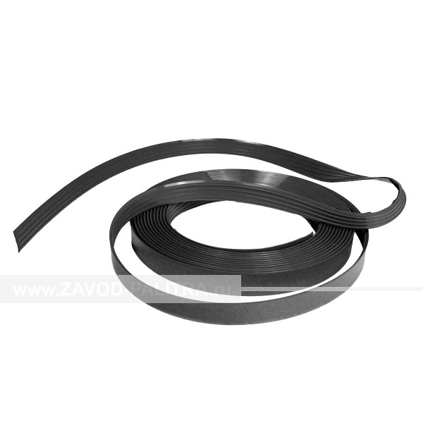 Тактильная лента направляющая черного цвета на самоклеящейся основе 29х3 мм купить