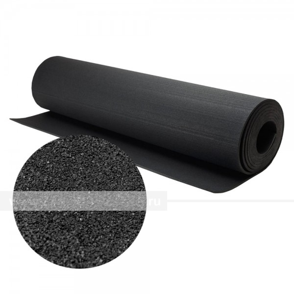 Рулонное резиновое покрытие (черный) 8мм