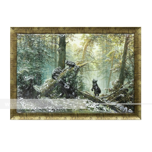 Картина 3D «Утро в сосновом лесу», тактильная Доставка