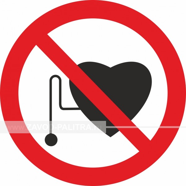Знак запрета работы людям со стимулятором сердечной деятельности Р 11 по низкой цене