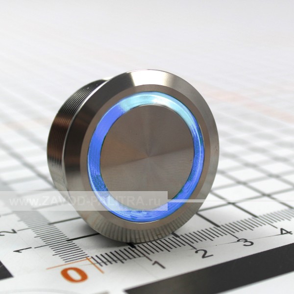 Кнопка антивандальная с подсветкой синяя d=30мм заказать по низкой цене Завод «Палитра»