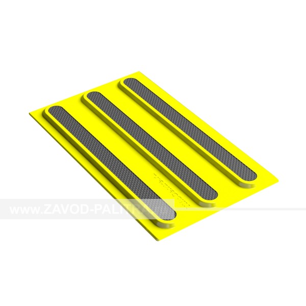 Купить плитку тактильную жёлто-чёрная (полоса, 180x300) 