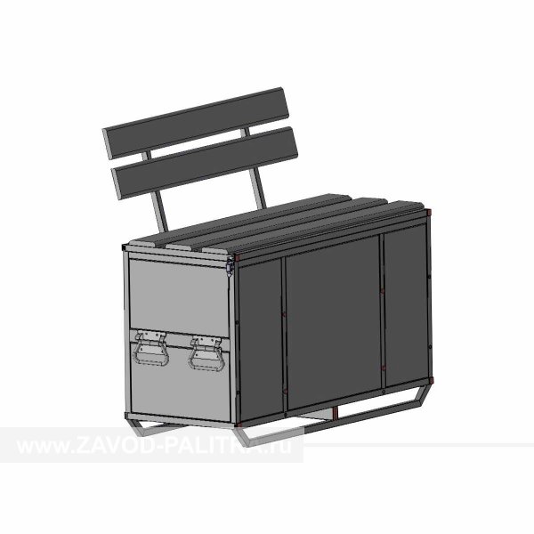 Ящик-скамья для хранения со спинкой