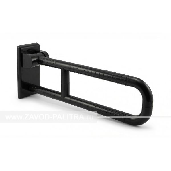 Поручень пристенный, откидной, «Антибак», черный – с доставкой купить по цене 6159 руб.