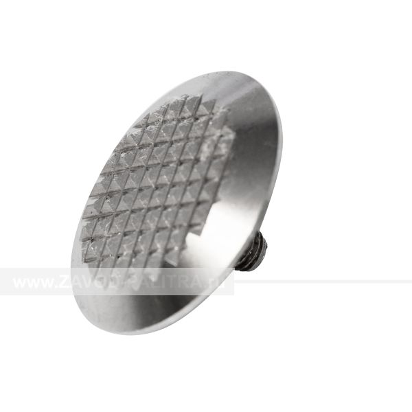 Индикатор тактильный, рифл, M1, со штифтом, AISI304, D35х35, Эконом
