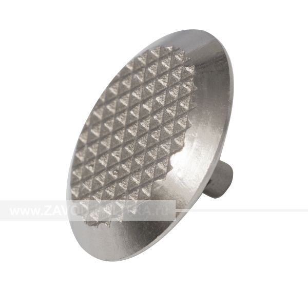Индикатор тактильный, рифл, M2, со штифтом, AISI304, D35х35, Эконом