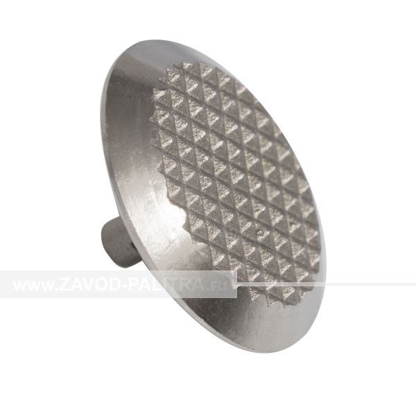 Индикатор тактильный, рифл, M2, со штифтом, AISI304, D35х35, Эконом