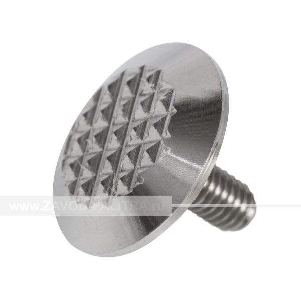 Индикатор тактильный, рифл, со штифтом, AISI304, D25х25, Эконом