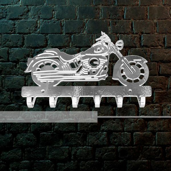 Ключница настенная «Мотоцикл», сталь ST3, бел, 2 мм Доставка по РФ