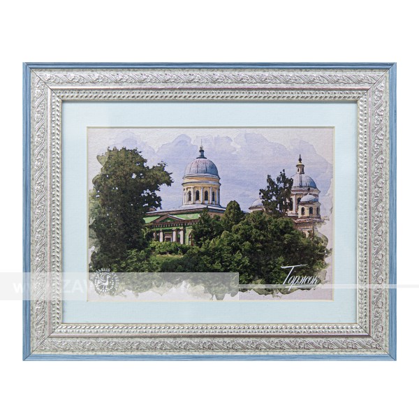 Купить картина в багете А5 входо-иерусалимская церковь на zavod-palitra.ru