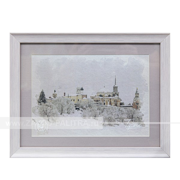 Картина Торжок в багете А4 Монастырь зимой от производителя Завод «Палитра»