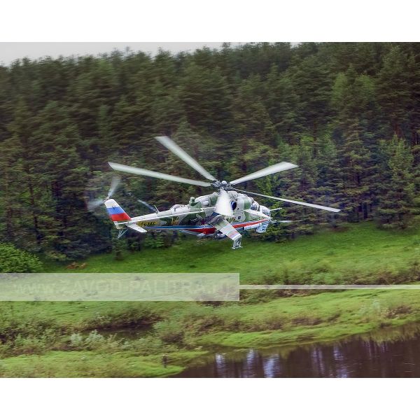 Картина на холсте «Ми-24 над Тверцой» – цена 900 руб.