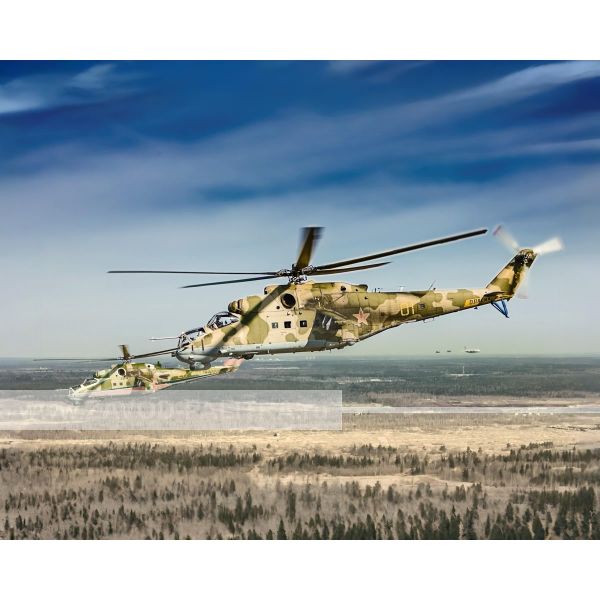 Купить Картина на холсте «Ми-24 пара» по цене 900 руб.