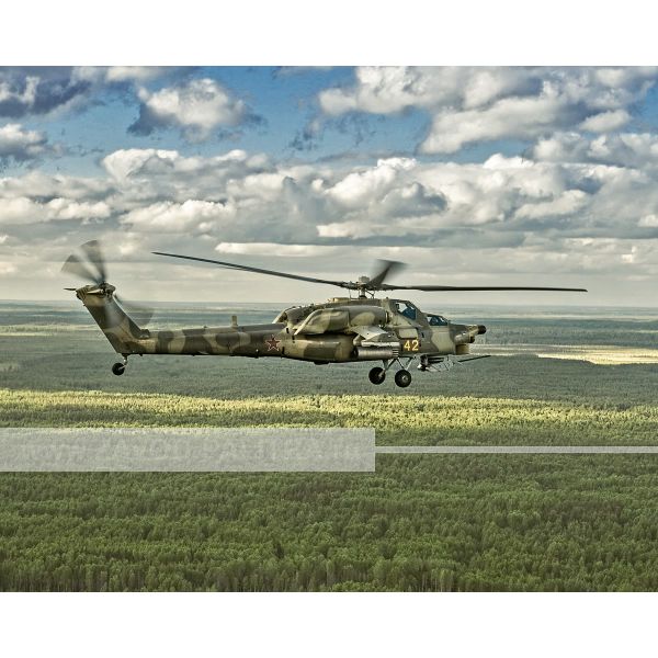 Картина на холсте «Ми-28 над лесной зоной» пр-во Завод «Палитра». Заказать от производителя