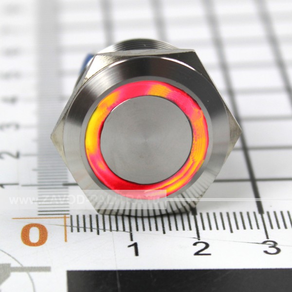 Кнопка антивандальная с подсветкой красная d=22мм заказать по низкой цене Завод «Палитра»