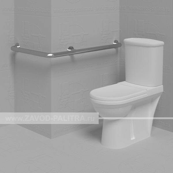 Опорный угловой поручень для ванны и туалета из стали 80014-1 от zavod-palitra.ru